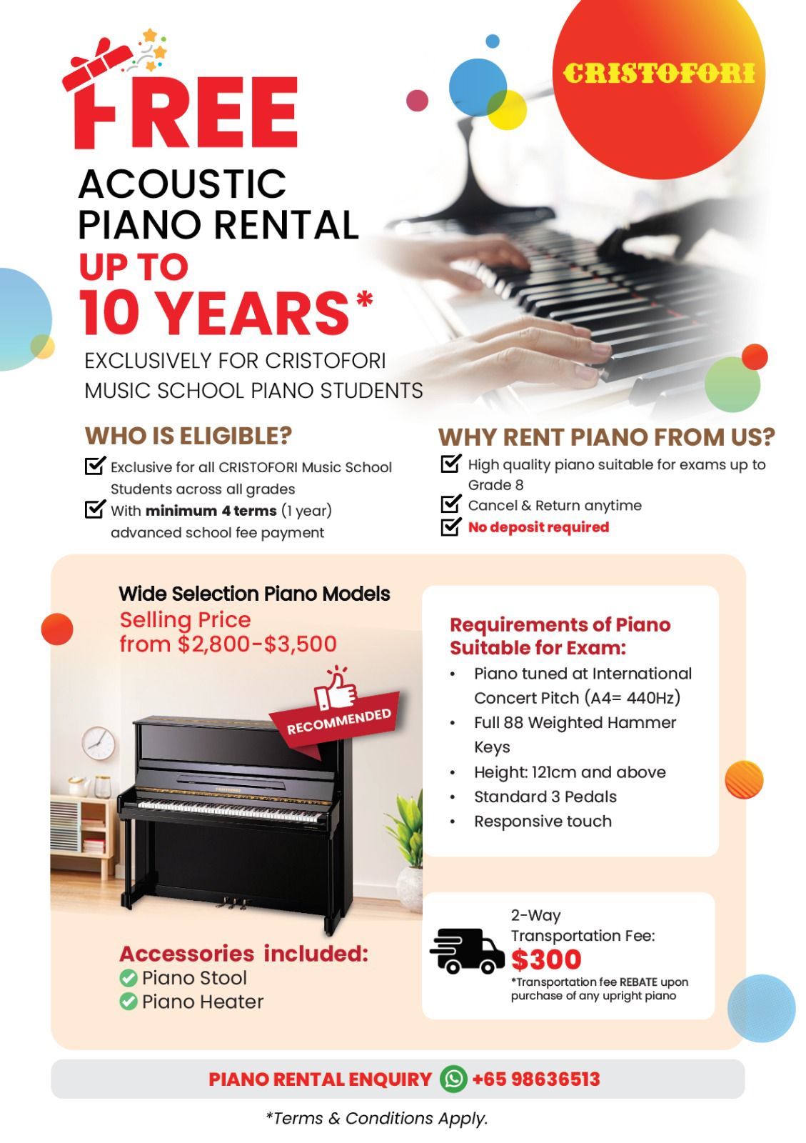 Free Acoustic Piano Rental